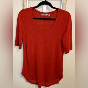 Athleta Burnt Orange Burnout tee—Size M